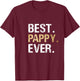Pappy Gift from Granddaughter Grandson Best Pappy Ever T-Shirt - T-Shirt | Maroon