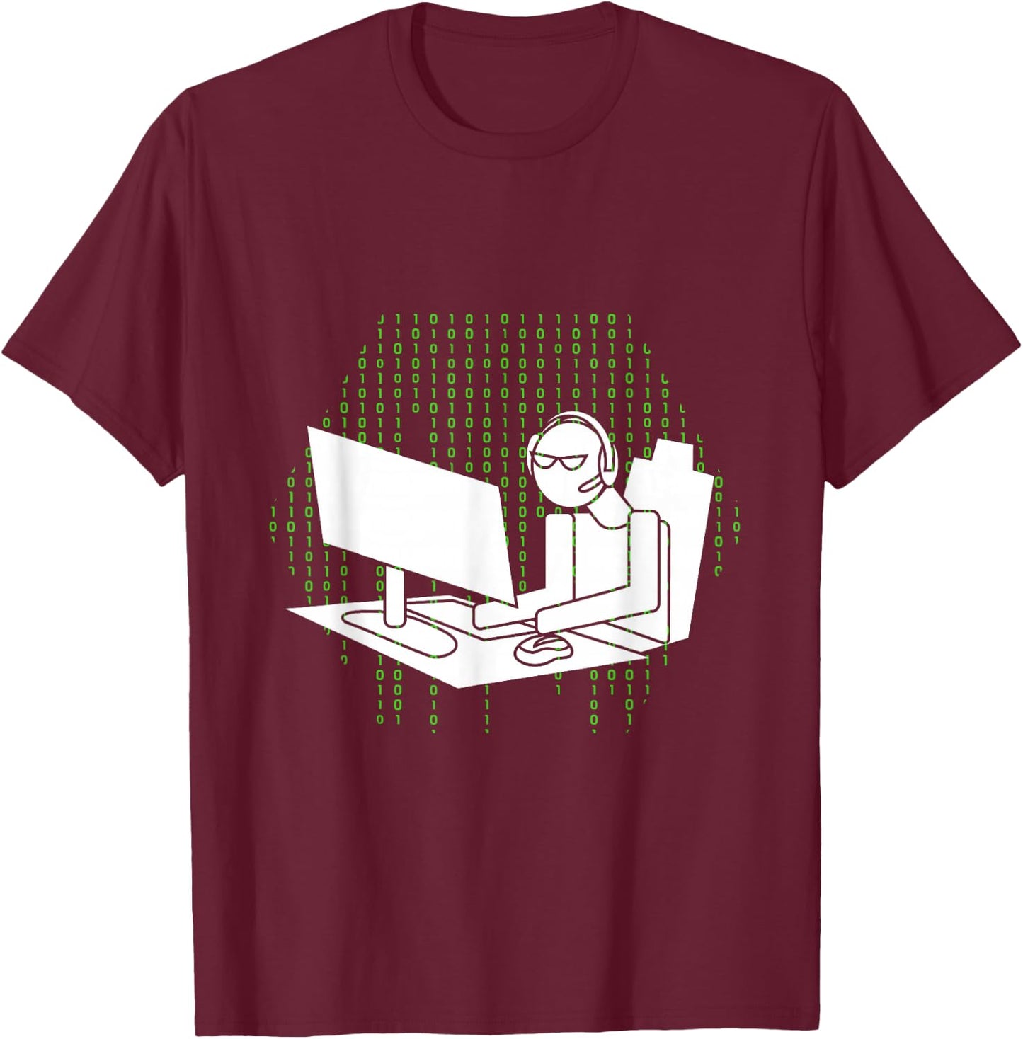 Computer Gamer Gift Men Women Kids WASD Keyboard PC Gaming T-Shirt - T-Shirt | Maroon