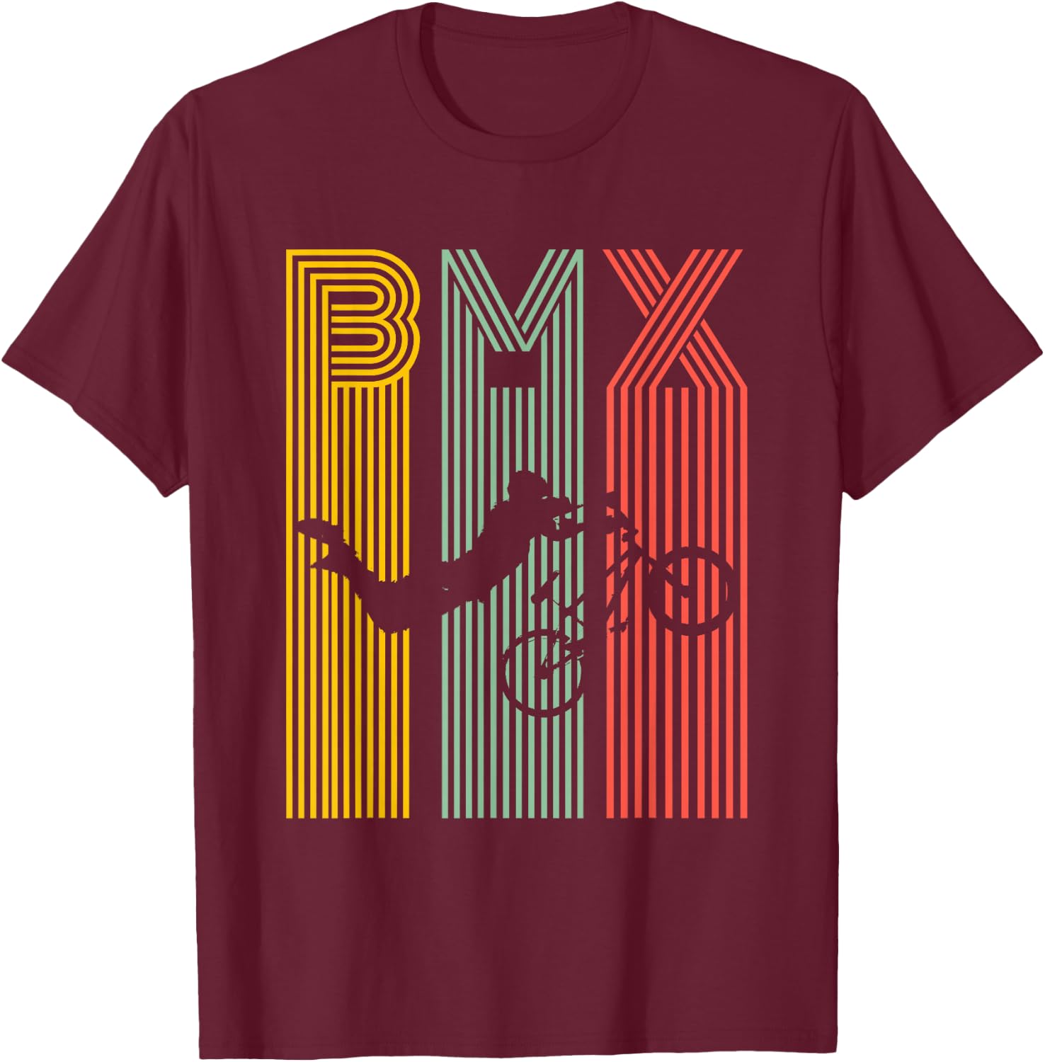 BMX Vintage Bike Bicycle Racing Stunt T-Shirt - T-Shirt | Maroon