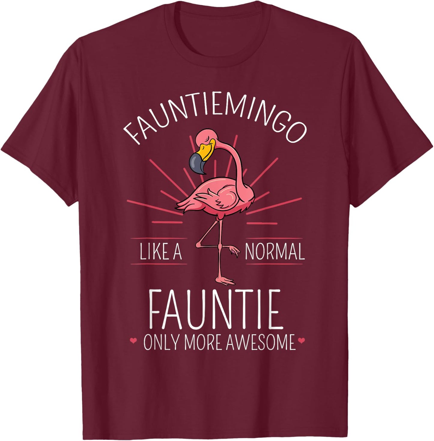Fauntiemingo Fauntie Flamingo Lover T-Shirt - T-Shirt | Maroon