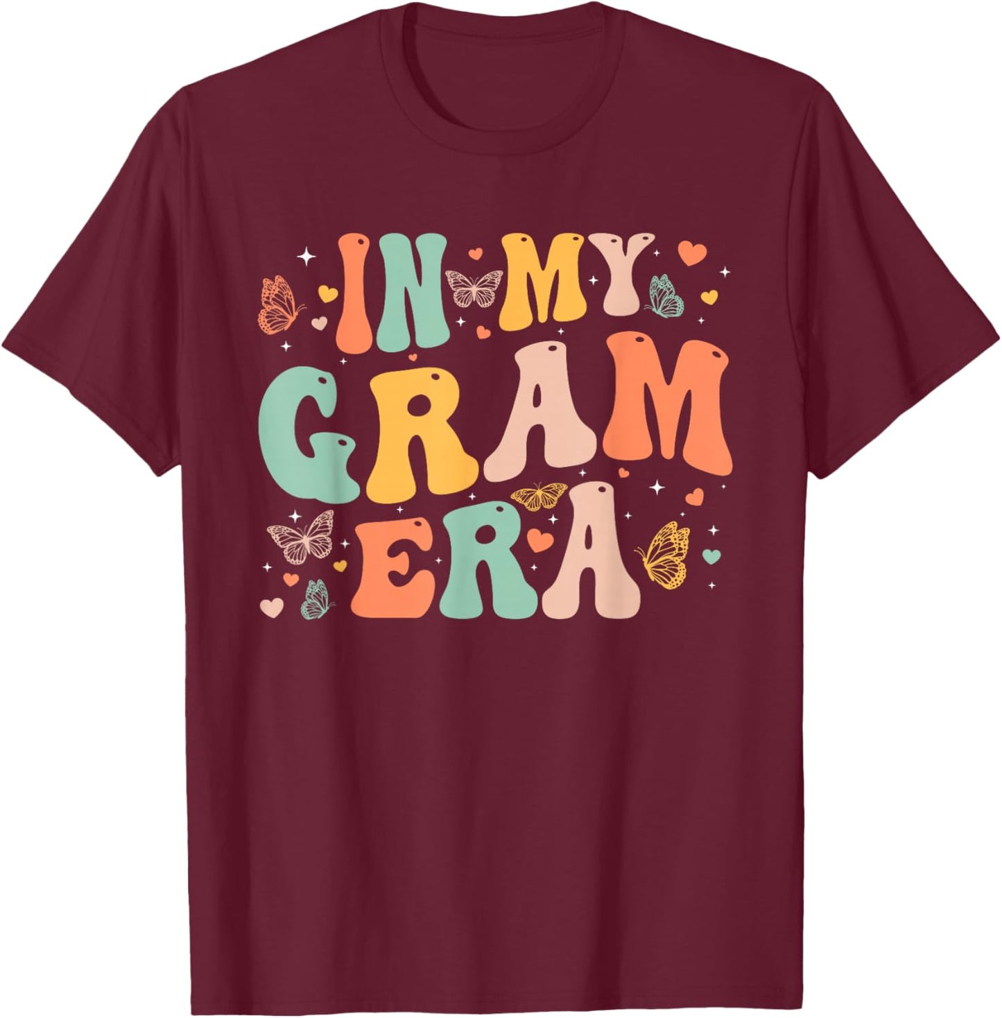 Retro Groovy In My Gram Era Mother's Day Gifts Women T-Shirt - T-Shirt | Maroon