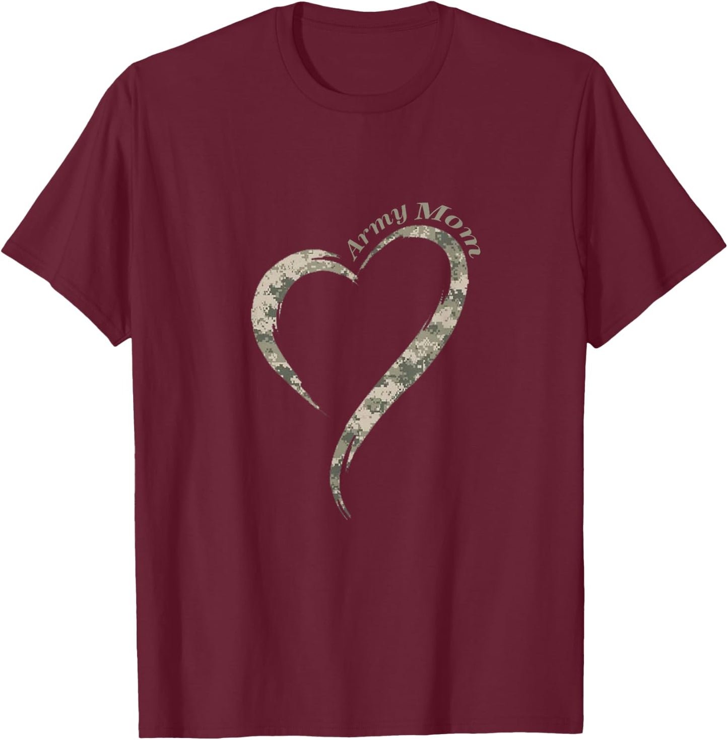 Proud Army Mom - Camouflage Shirt Army Mother T-Shirt - T-Shirt | Maroon