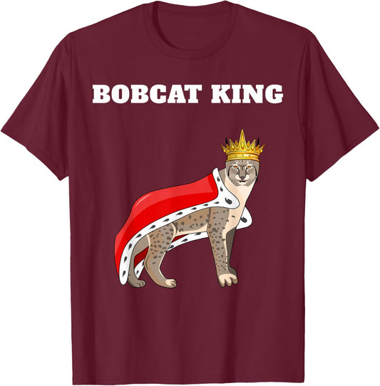 Bobcat King | Bobcat Design | Boys Bobcat T-Shirt - T-Shirt | Maroon