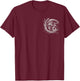 Karpfen im Sprung auf Brust - Fisch-Design für Angler T-Shirt - T-Shirt | Maroon