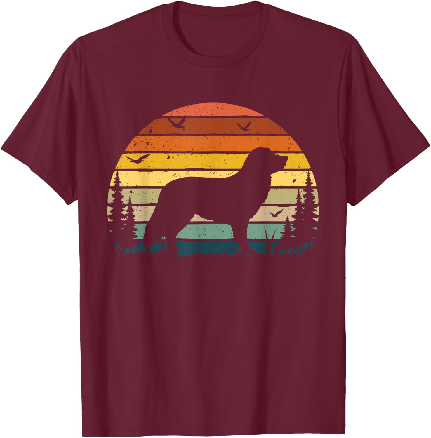 Nova Scotia Duck Ringing Retriever Vintage Dog T-Shirt - T-Shirt | Maroon