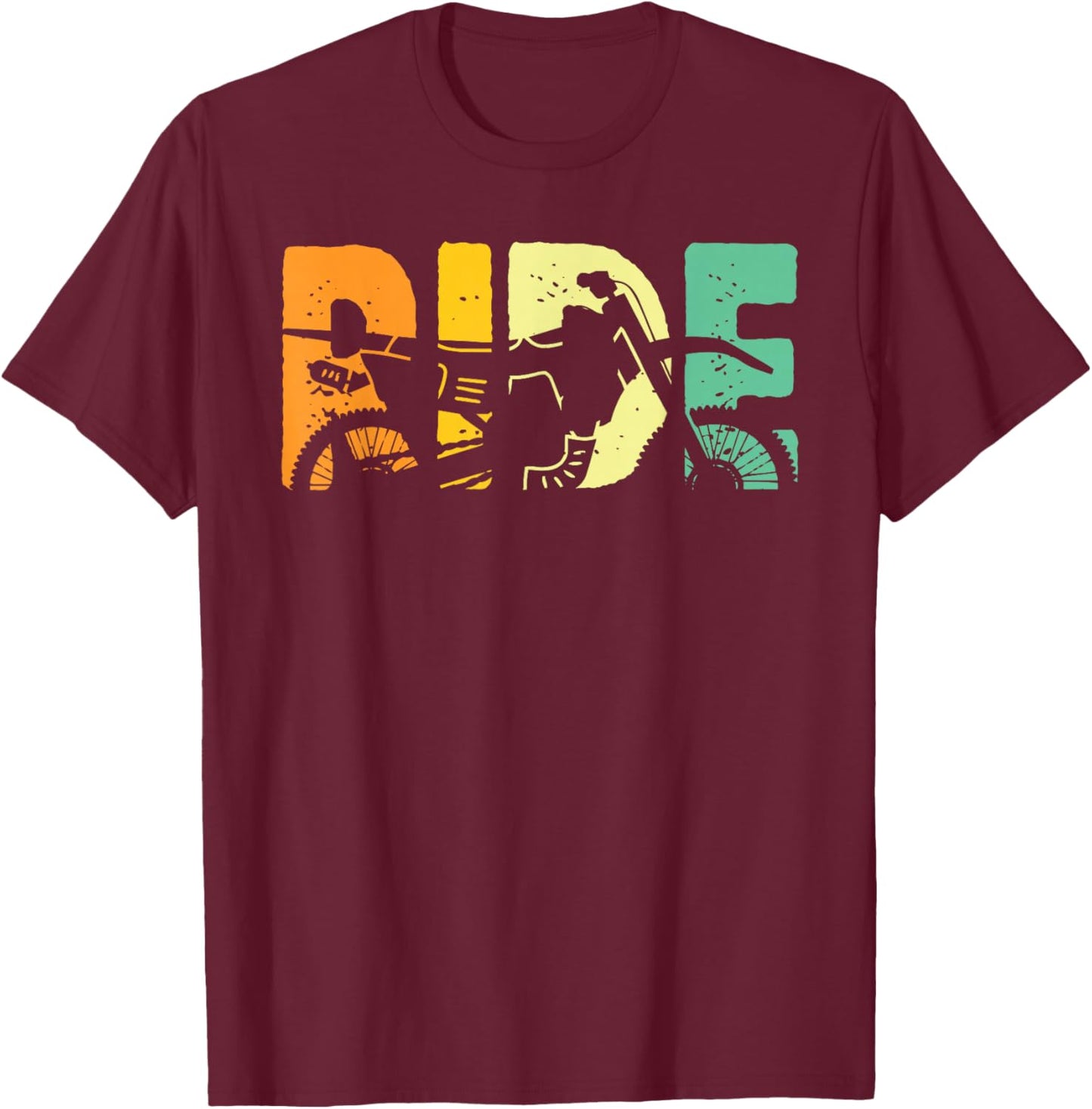 Dirt Bike Motocross Apparel - Motocross Dirt Bike T-Shirt - T-Shirt | Maroon