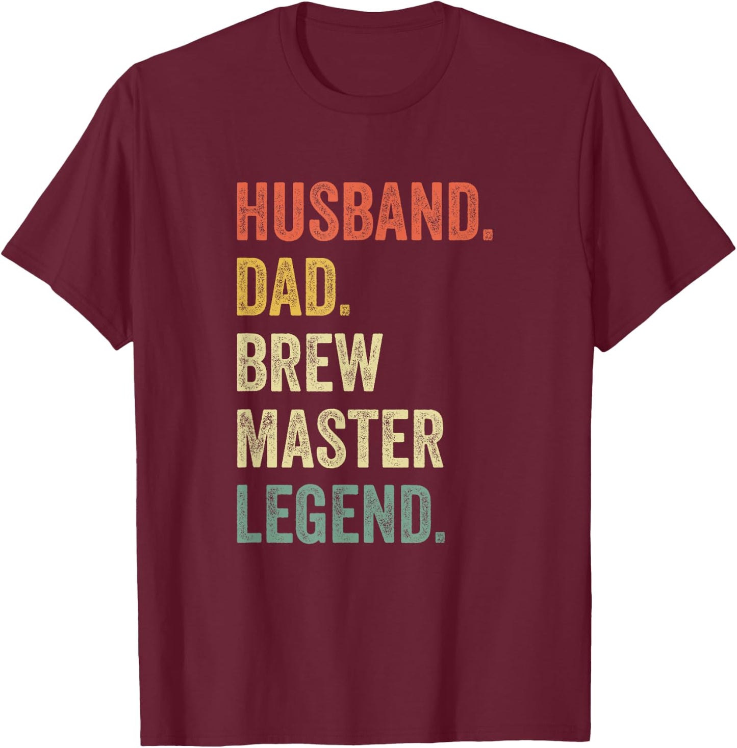 Funny Brew T Shirt Vintage Beer Gifts Dad Retro Brew Master T-Shirt - T-Shirt | Maroon