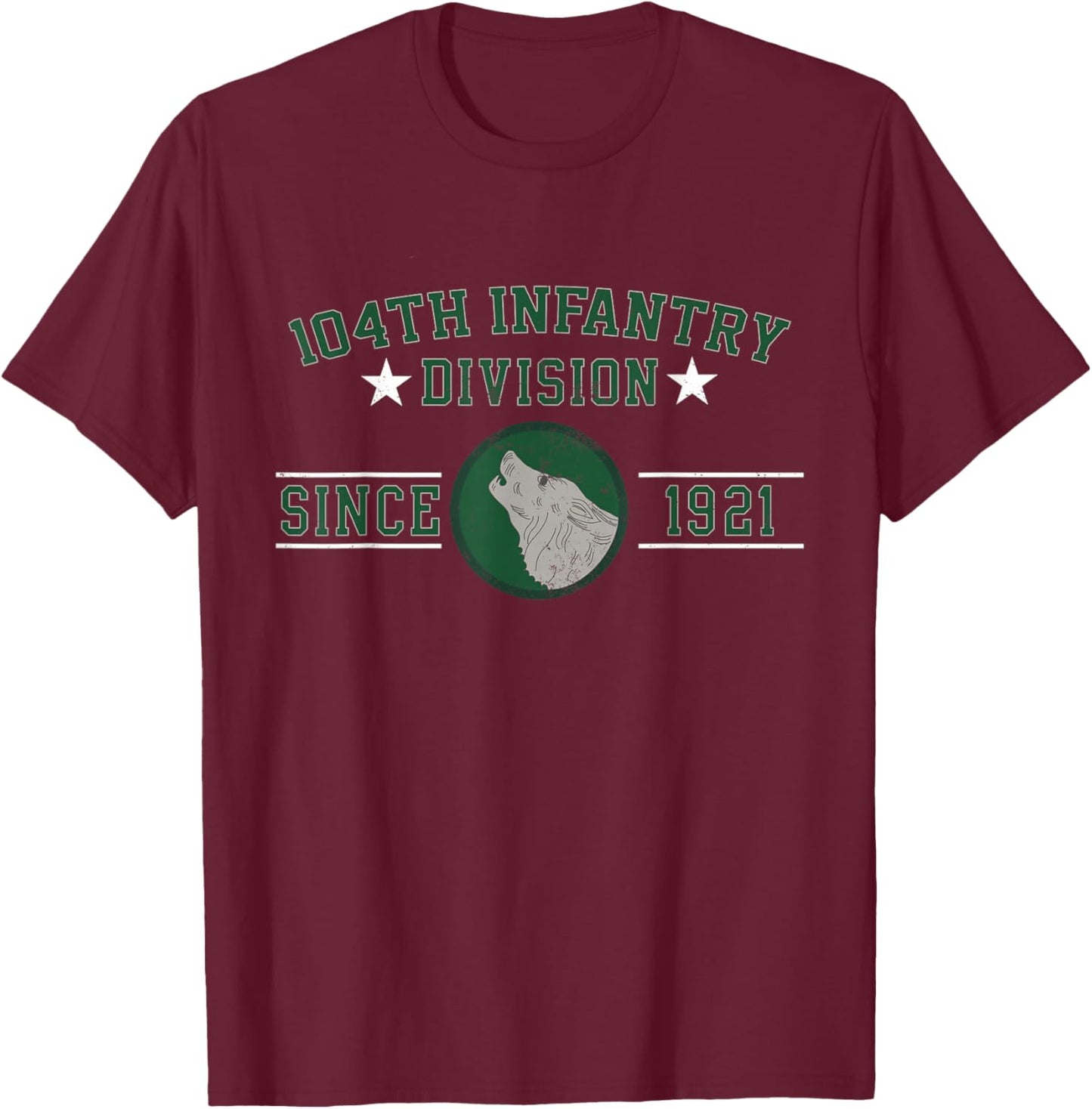 104th Infantry Division Veteran Military Father Day Xmas T-Shirt - T-Shirt | Maroon