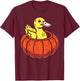 Duck Pumpkin Halloween Funny Animal Men Women Kids T-Shirt - T-Shirt | Maroon