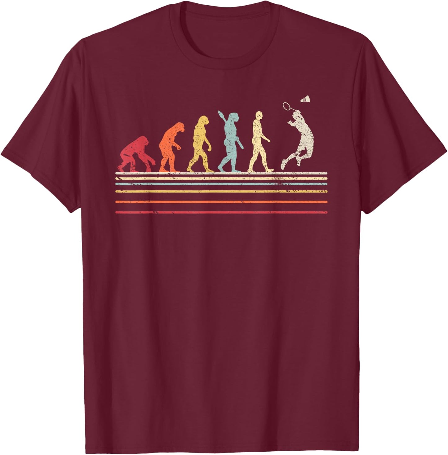 Badminton Shirt Vintage T-Shirt - T-Shirt | Maroon
