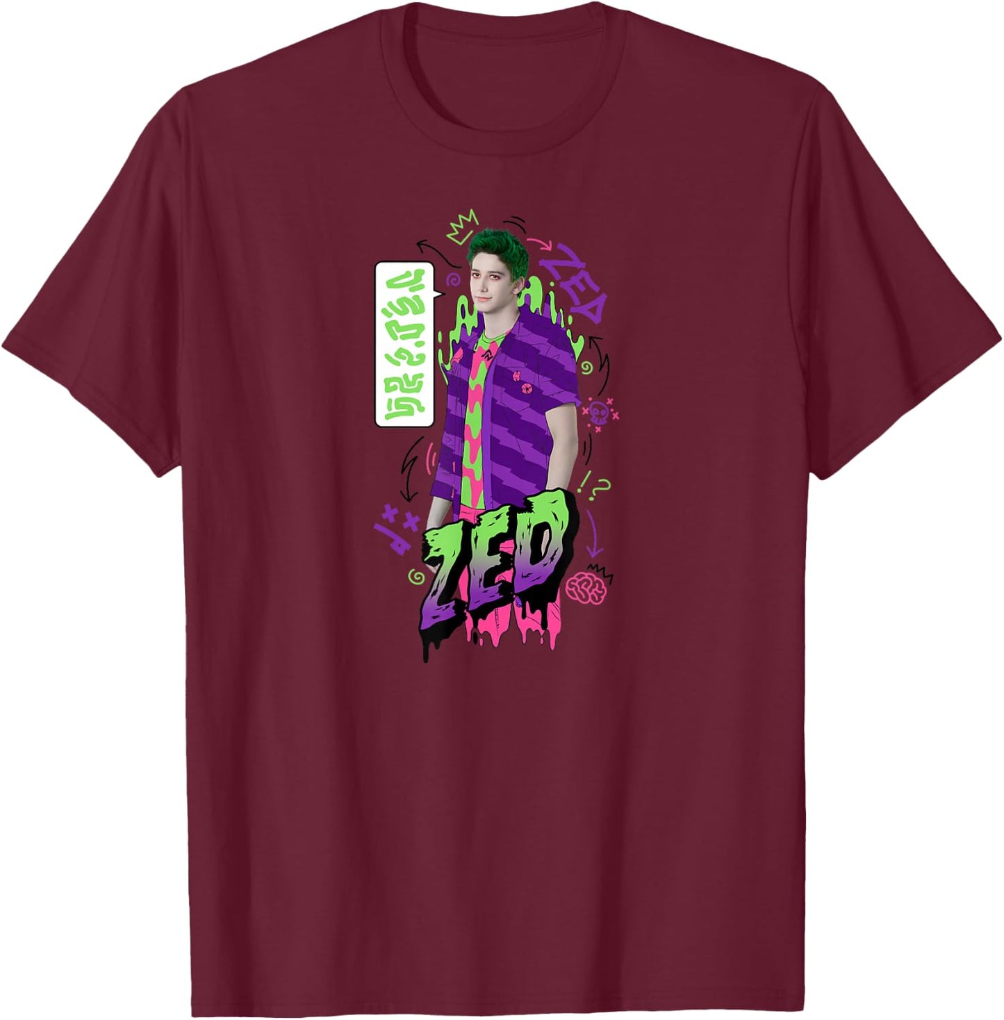 Zombies 2 - Zombie Zed T-Shirt - T-Shirt | Maroon