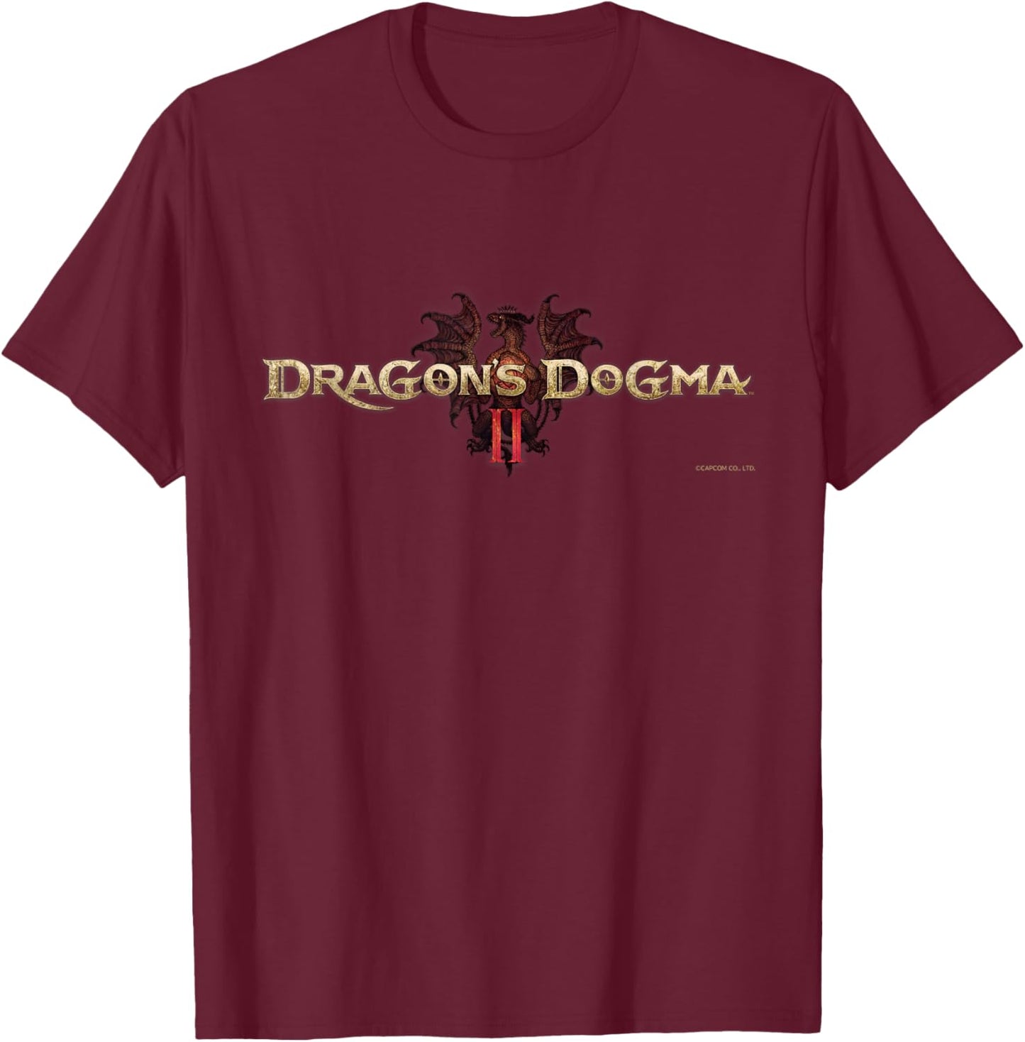 Dragon's Dogma 2 LOGO T-Shirt - T-Shirt | Maroon