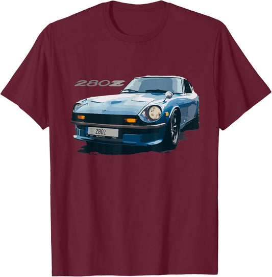 280z Sports Car T-Shirt - T-Shirt | Maroon