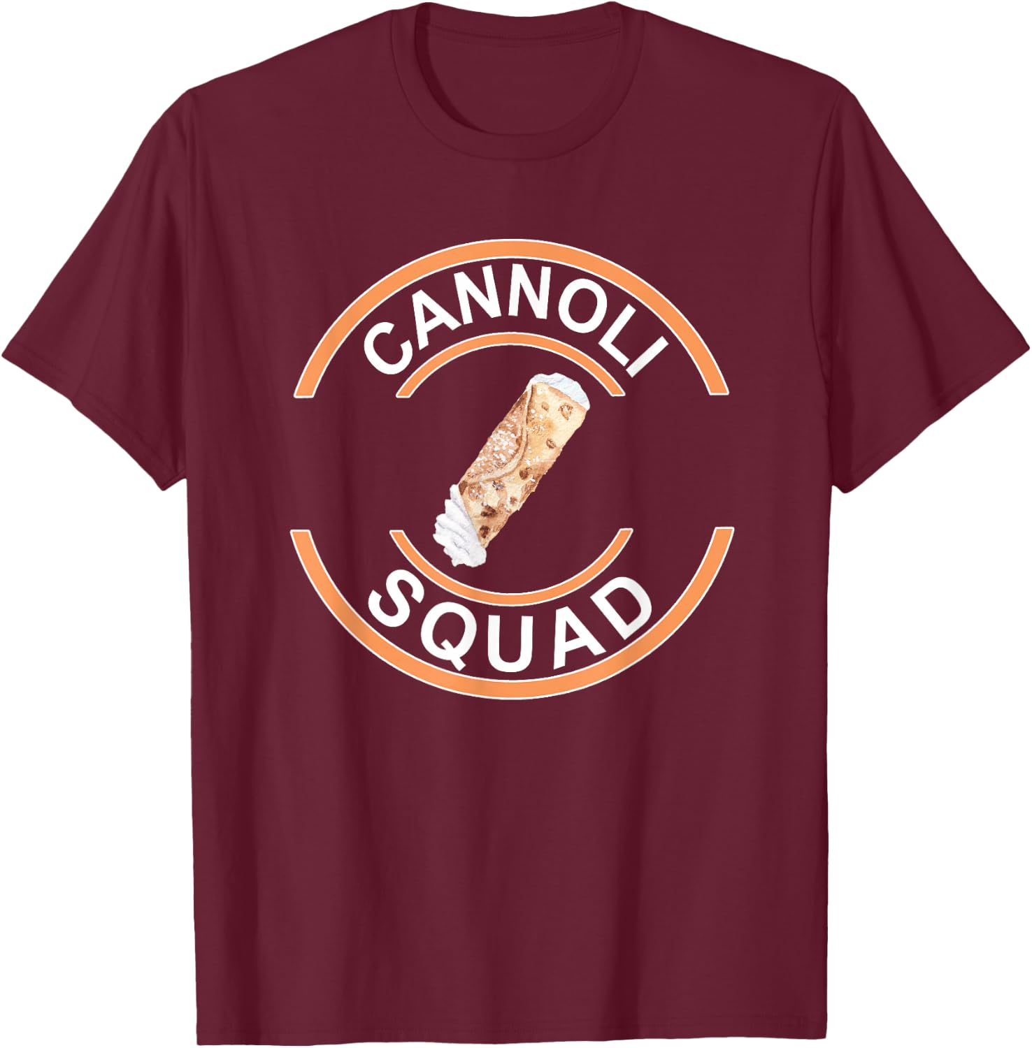 Cannoli Squad Funny Cannoli Lover T-Shirt - T-Shirt | Maroon