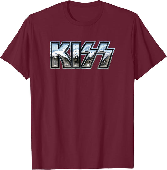 KISS - Heavy Metal Logo T-Shirt - T-Shirt | Maroon