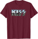 KISS - Heavy Metal Logo T-Shirt - T-Shirt | Maroon