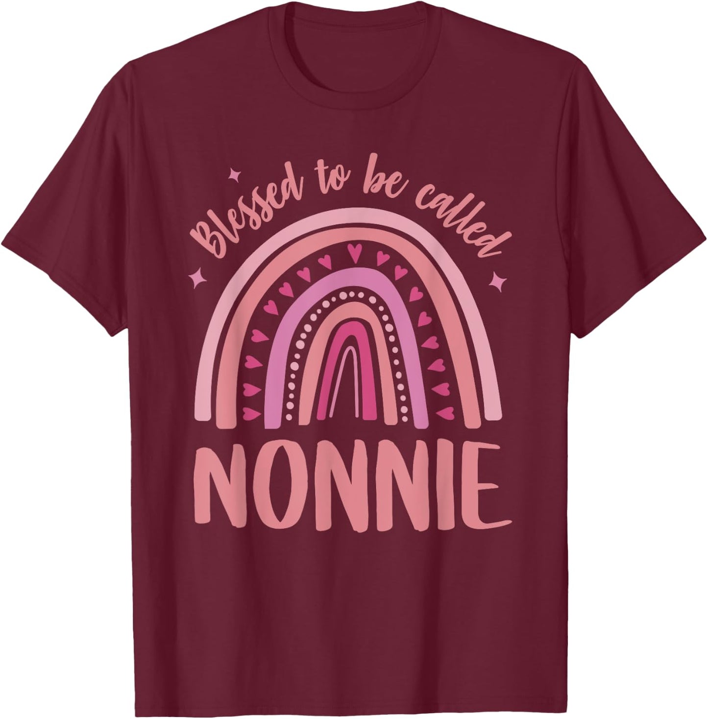 Nonnie for Grandma Women Mothers Day Blessed Nonnie T-Shirt - T-Shirt | Maroon
