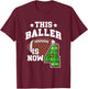 Kids 4th Football Birthday Party 4 Year Old Football Player T-Shirt - T-Shirt | Maroon