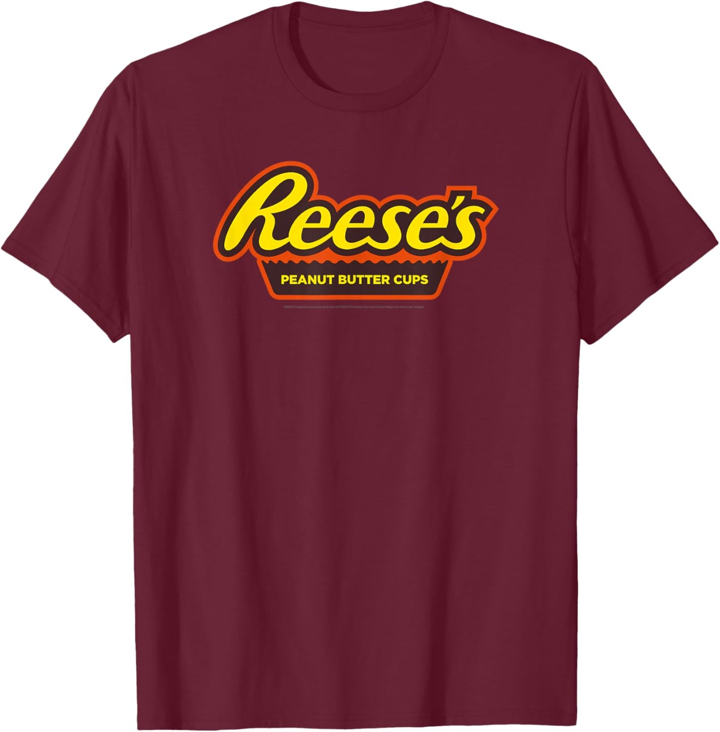 Reese's Peanut Butter Cups Iconic Classic Logo T-Shirt - T-Shirt | Maroon