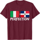 Italian Plus Dominican Perfection Heritage Flag T-Shirt - T-Shirt | Maroon