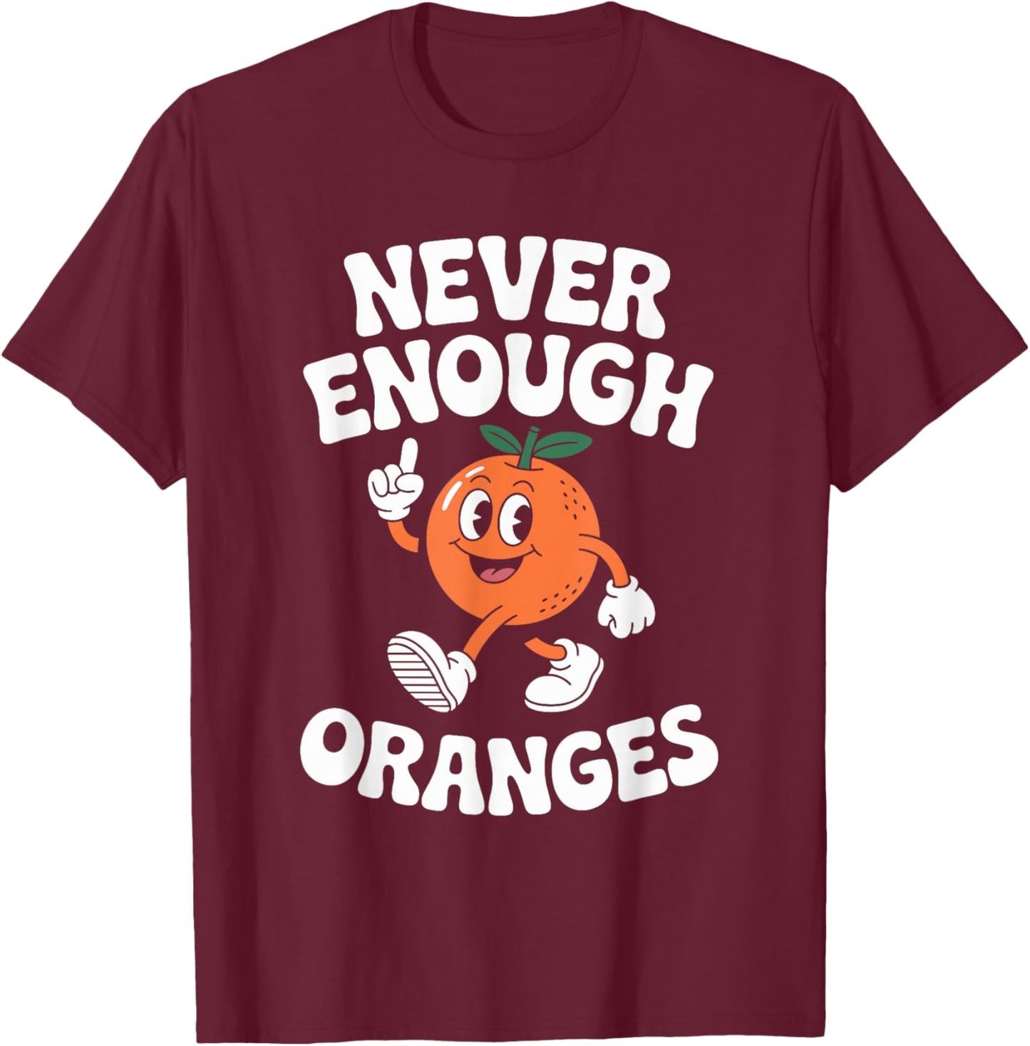 Funny Orange or Oranges Retro T-Shirt - T-Shirt | Maroon