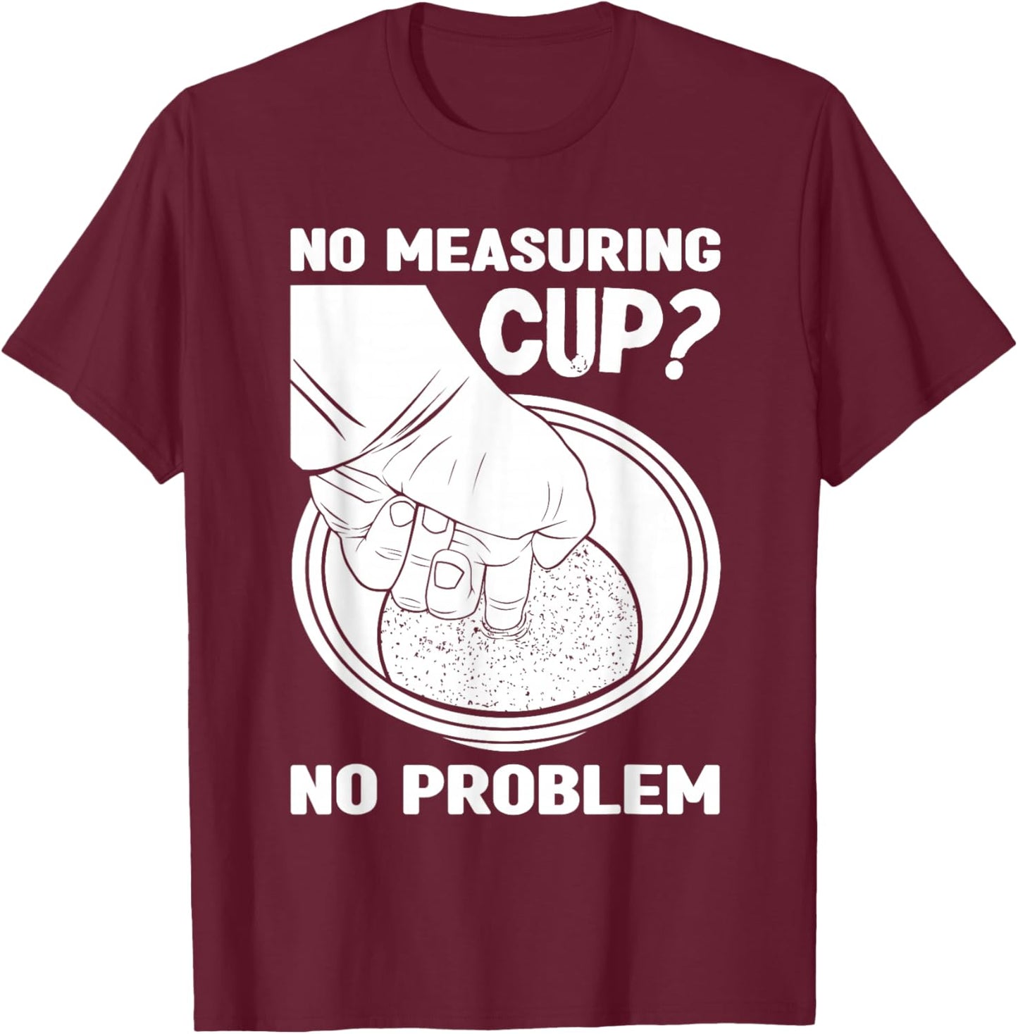 Filipino American No Measuring Cup No Problem Filipino Rice T-Shirt - T-Shirt | Maroon