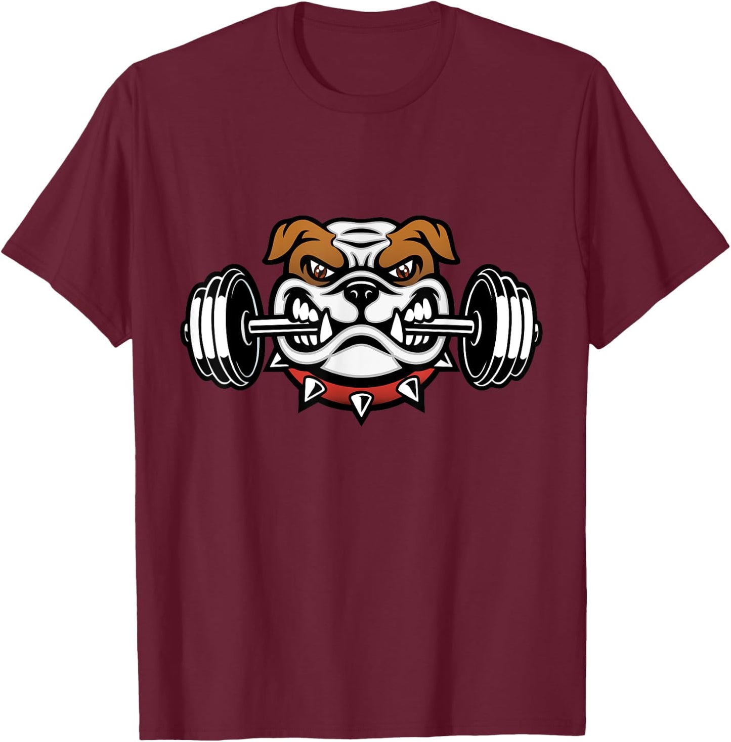 Funny Bulldog Weightlifting Fitness Gym Women Kids T-Shirt - T-Shirt | Maroon