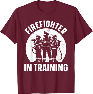 Unique Future Firefighter Art For Boys Men Kids Fire Fighter T-Shirt - T-Shirt | Maroon