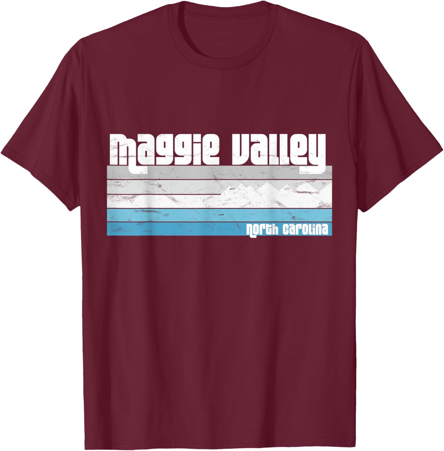 Maggie Valley North Carolina Blue Ridge Mountains NC T-Shirt - T-Shirt | Maroon