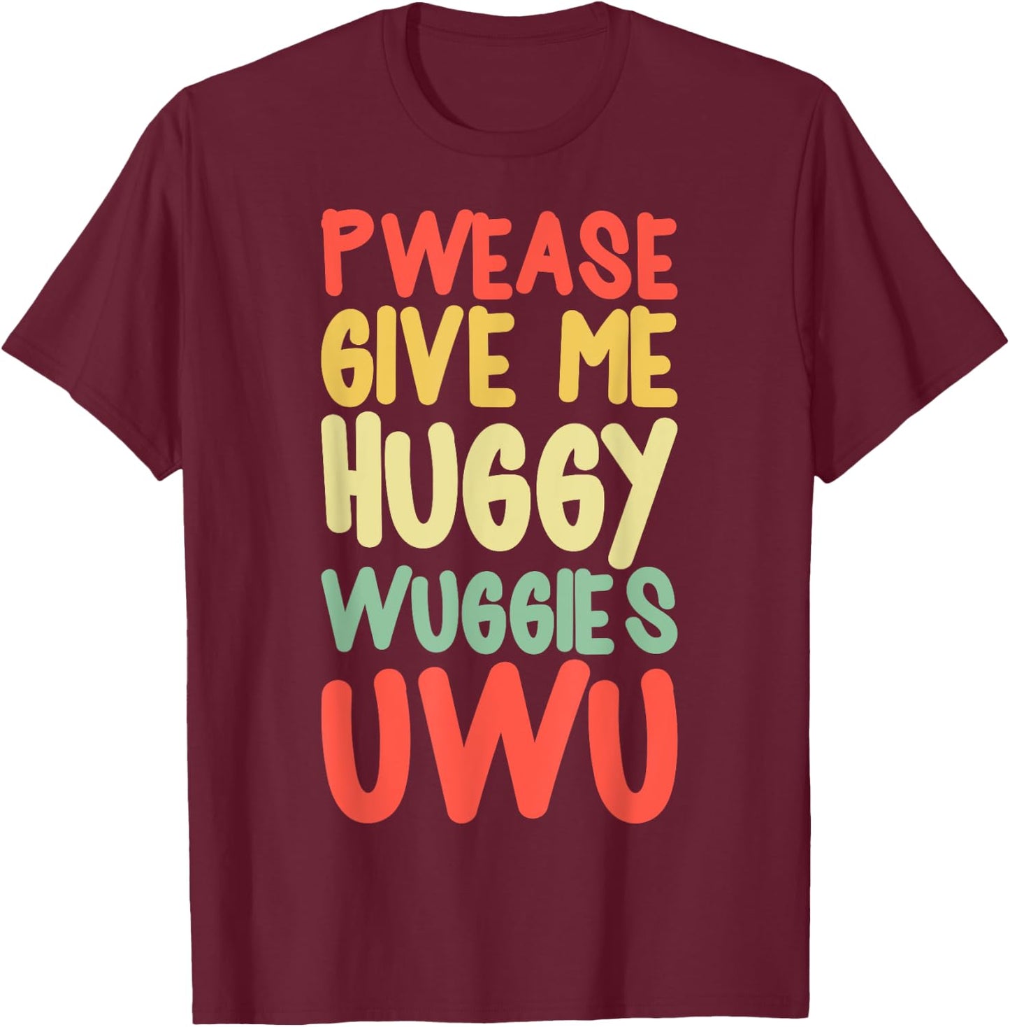 UWU OWO Furries Meme Anime Funny Memes Weeb Furry T-Shirt - T-Shirt | Maroon