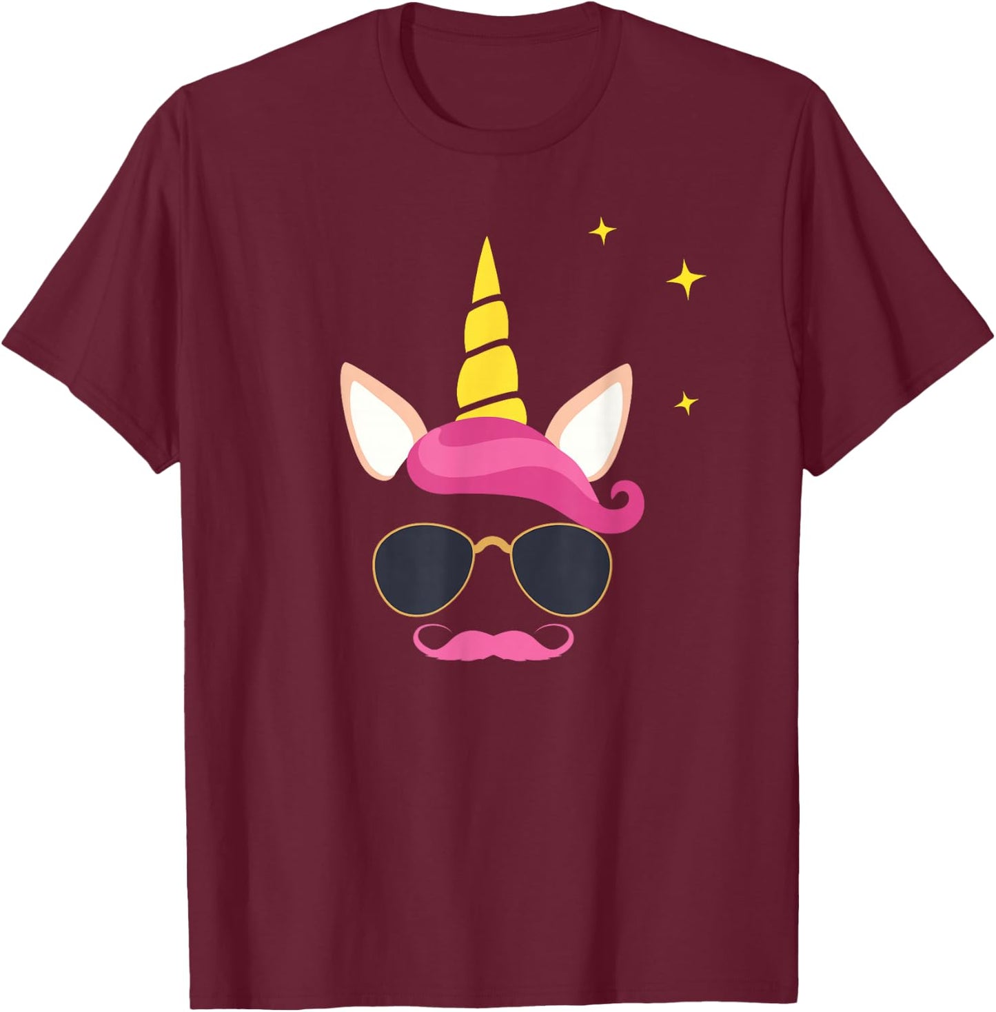 Dadicorn Best Dad Unicorn Fathers Day Funny Pink Men T-Shirt - T-Shirt | Maroon