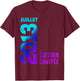 Limited Edition 2013 July 2013 Retro Year 2013 , Black, S T-Shirt - T-Shirt | Maroon