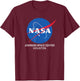 Johnson Space Center Houston (distressed)- NASA Space T-Shirt - T-Shirt | Maroon