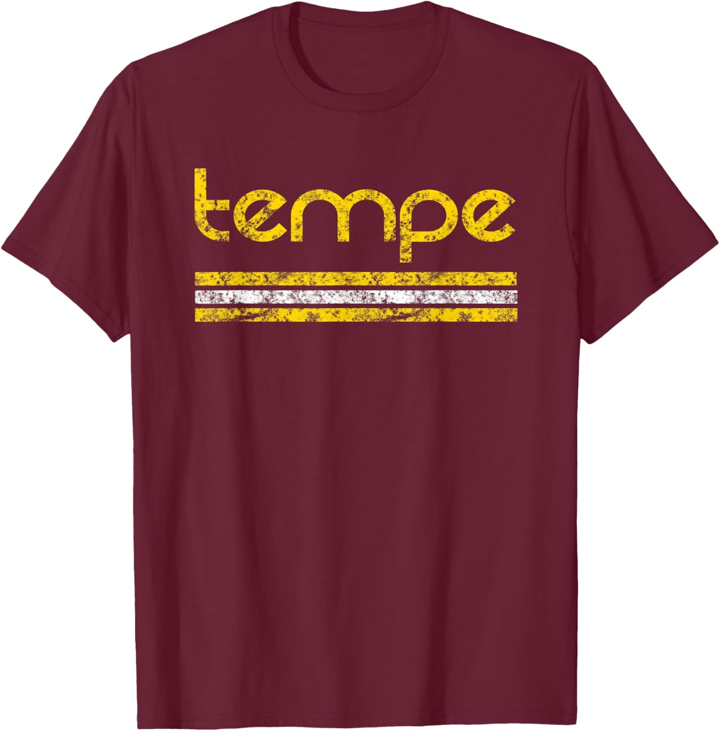 Tempe Arizona Retro T Shirt Vintage Weathered T-Shirt - T-Shirt | Maroon