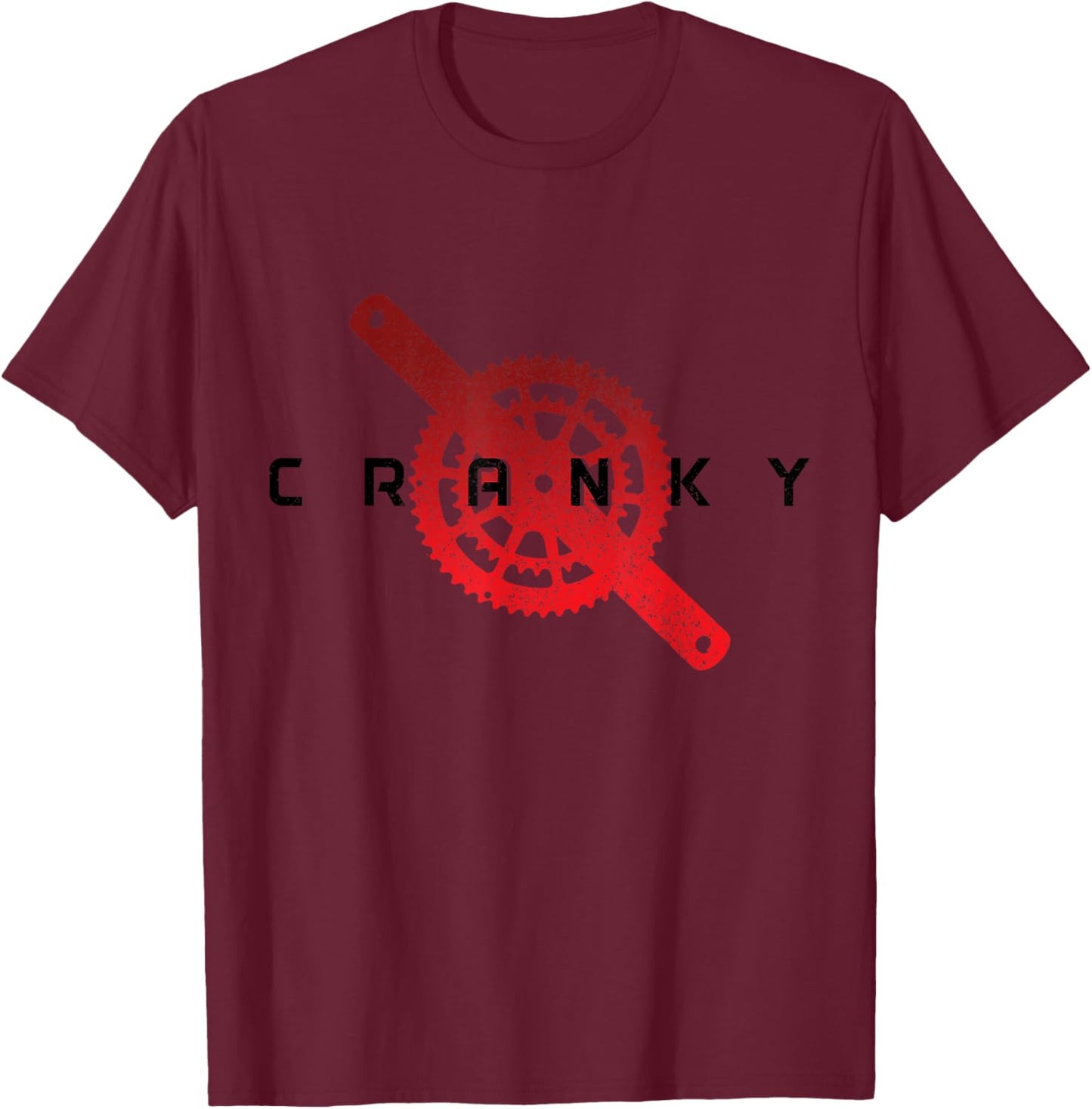 Cycling Cranky Mountain Bike Biker MTB Bicycle BMX Cyclist T-Shirt - T-Shirt | Maroon