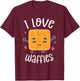 I Love Waffles T-Shirt - T-Shirt | Maroon