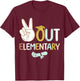 Peace Out Elementary School Funny Last Day Of School T-Shirt - T-Shirt | Maroon