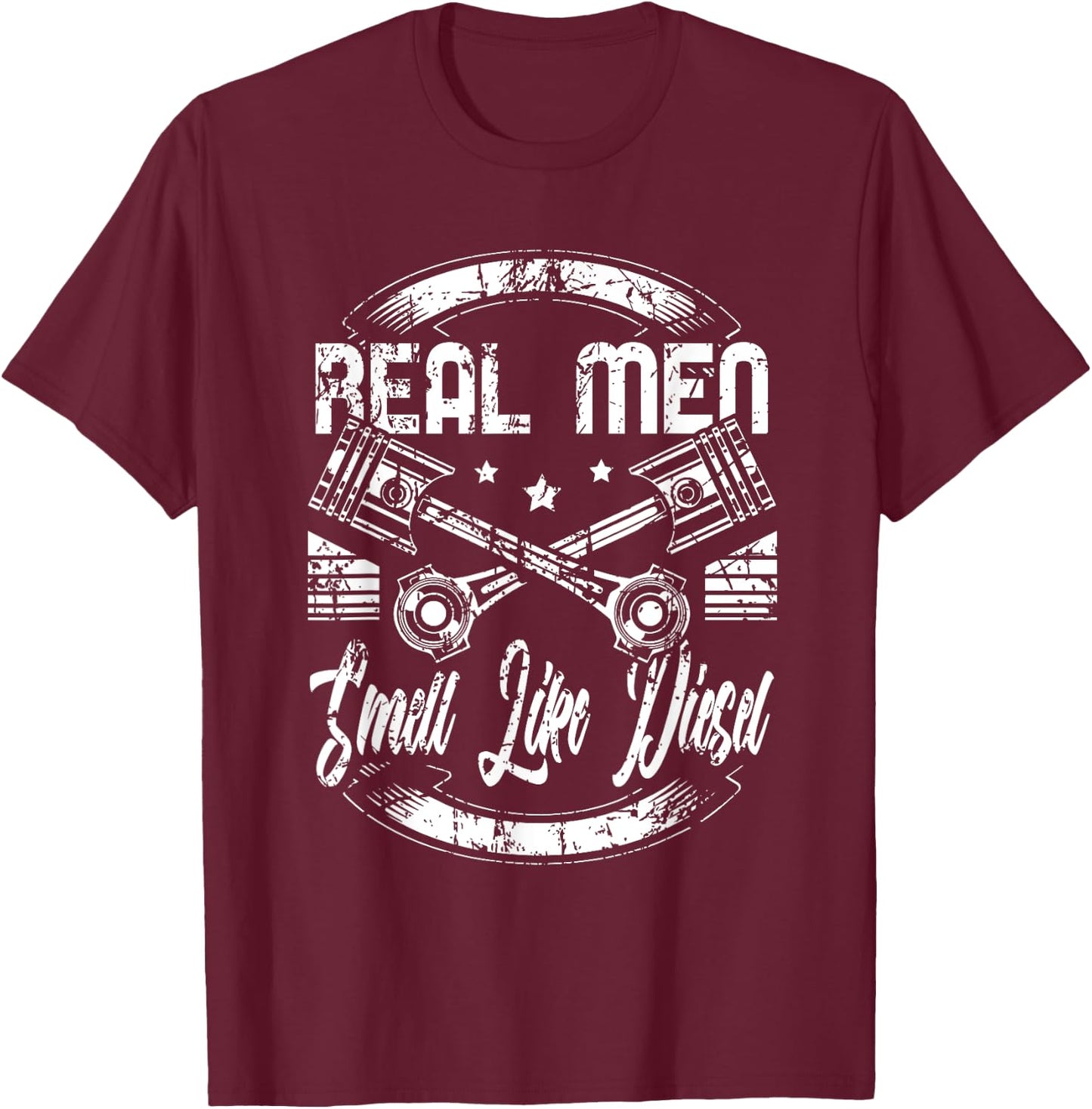 Real Men Smell like Diesel Mechanic Men T-Shirt - T-Shirt | Maroon