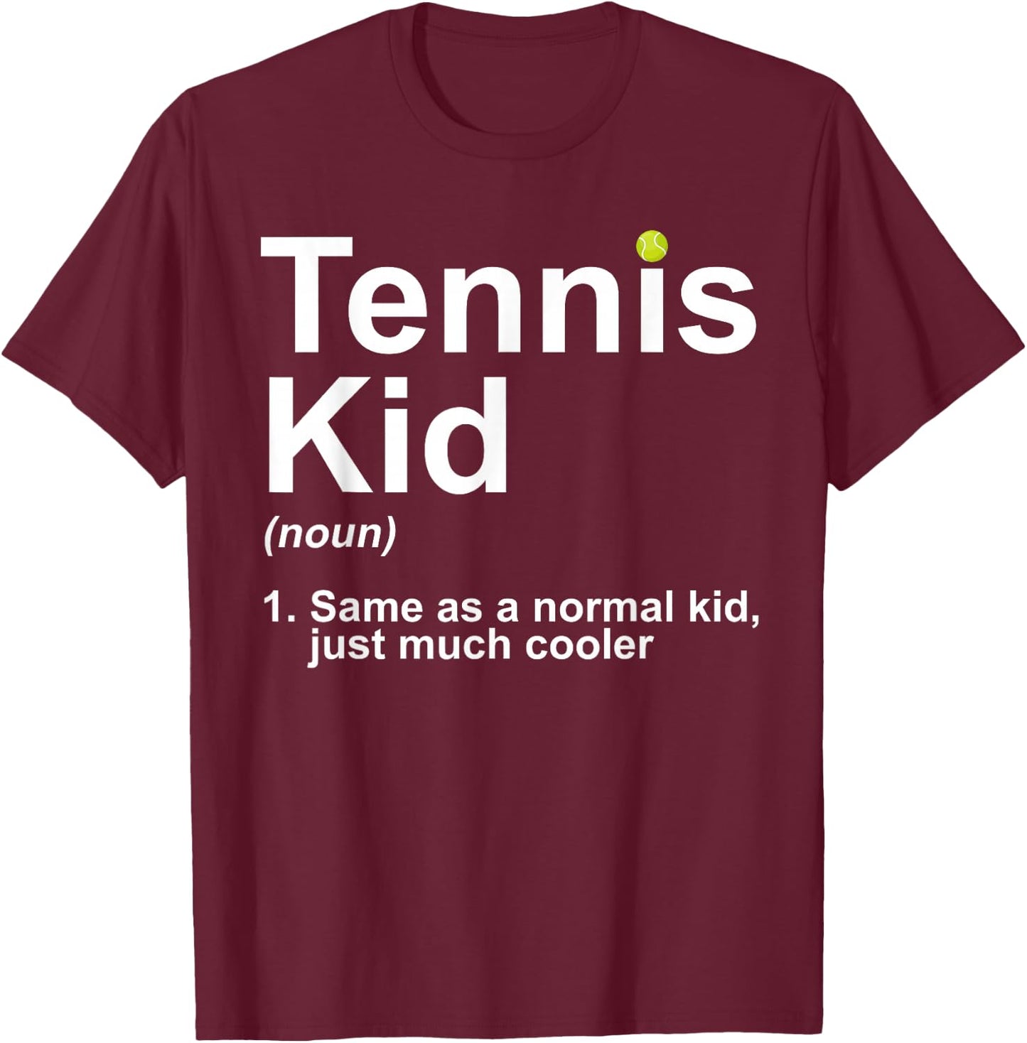 Tennis Kid Art For Boys Kids Girl Tennis Lover Tennis Player T-Shirt - T-Shirt | Maroon