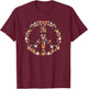 Peace Sign Hippie Retro Rescue Dog Breeds Pet Owner Animal Women Kids T-Shirt - T-Shirt | Maroon