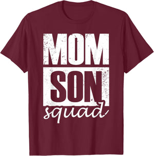 Mommy Son Squad Mom Sons Matching Mother's Day Mother Son T-Shirt - T-Shirt | Maroon