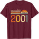 24th wedding anniversary 24 years - Best Husband Since 2001 T-Shirt - T-Shirt | Maroon