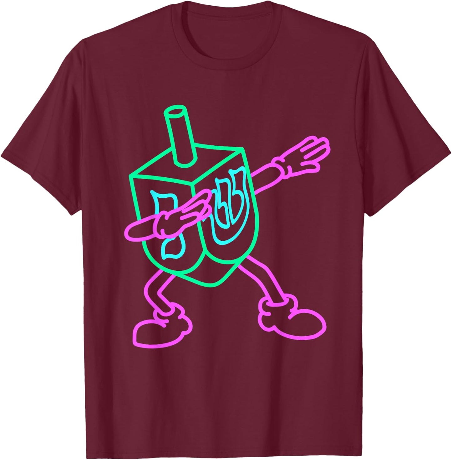 Dabbing Dreidel Funny Hanukkah Gifts for Kids T-Shirt - T-Shirt | Maroon