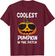 Coolest Pumpkin In The Patch Halloween Kids Boys Girls Men T-Shirt - T-Shirt | Maroon