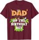 Dad Of The Birthday Boy Zoo Theme Animal Party T-Shirt - T-Shirt | Maroon