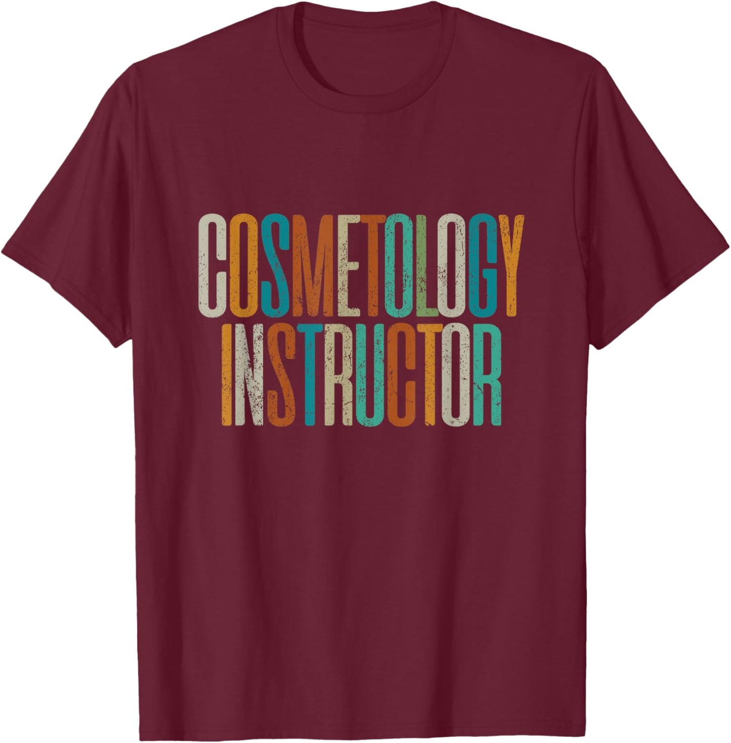 Vintage Cosmetology Instructor T-Shirt - T-Shirt | Maroon
