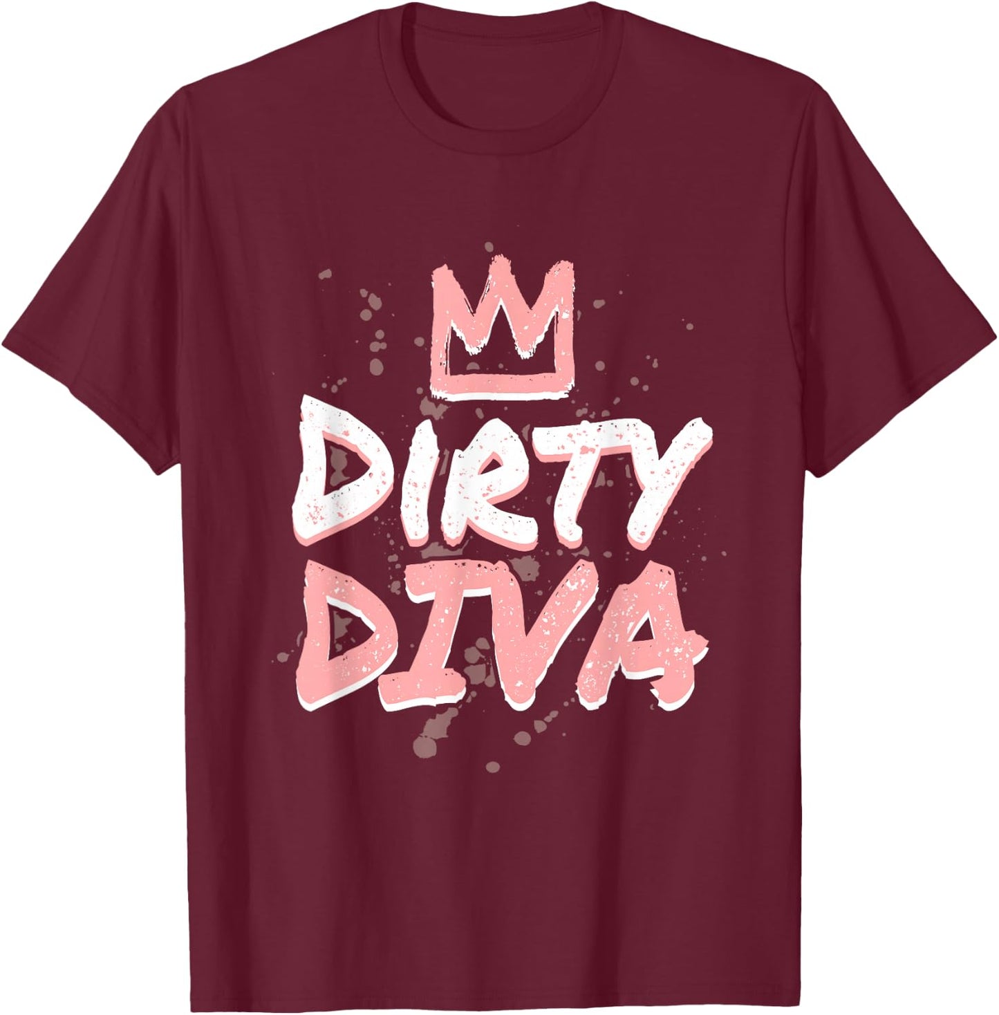 Dirty Diva Mud Run Shirts Mud Running Team T-Shirt - T-Shirt | Maroon