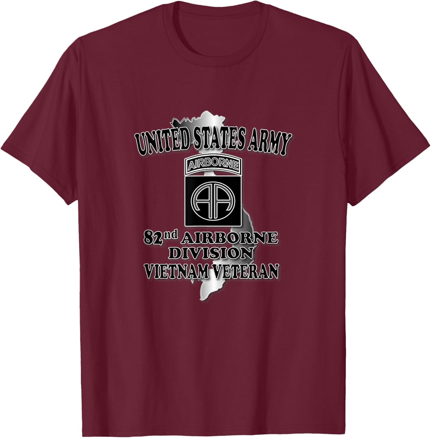 82nd Airborne Division- Vietnam Veteran T-Shirt - T-Shirt | Maroon