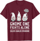 Gnome One Fights Alone Ehlers-Danlos Syndrome EDS Awareness T-Shirt - T-Shirt | Maroon