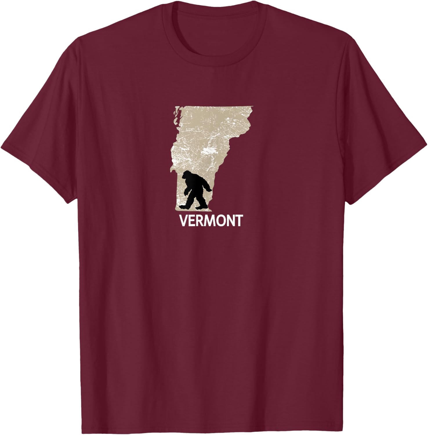 Funny Bigfoot I Believe Loves Vermont VT Sasquatch T-Shirt - T-Shirt | Maroon